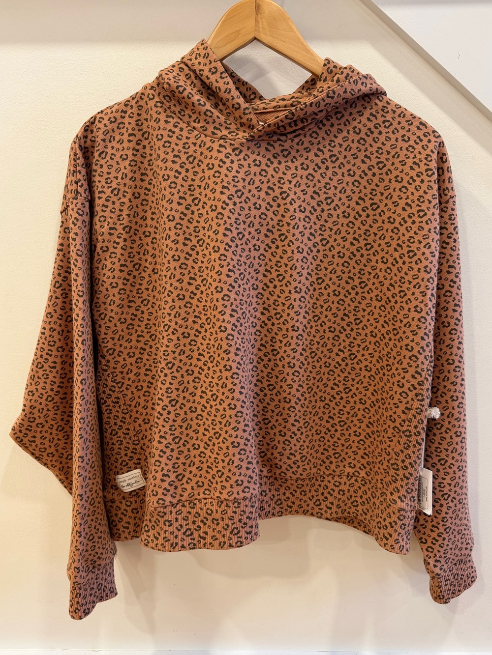 Simply Southern Leopard Print Cropped Hoodie